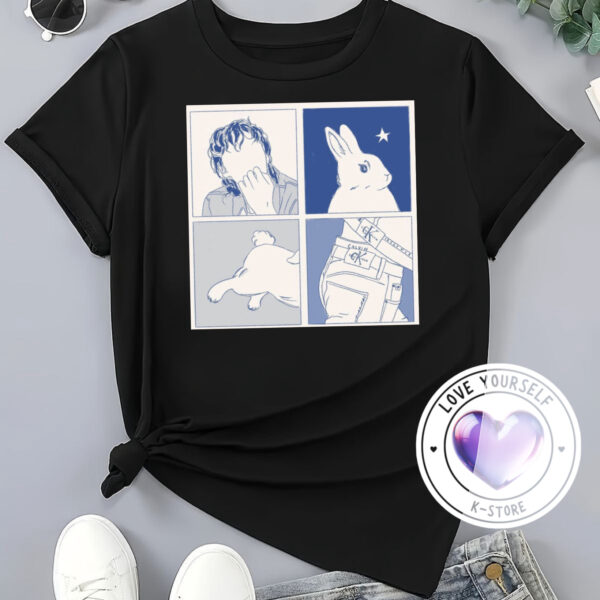 Polera Negra Jung Kook conejo