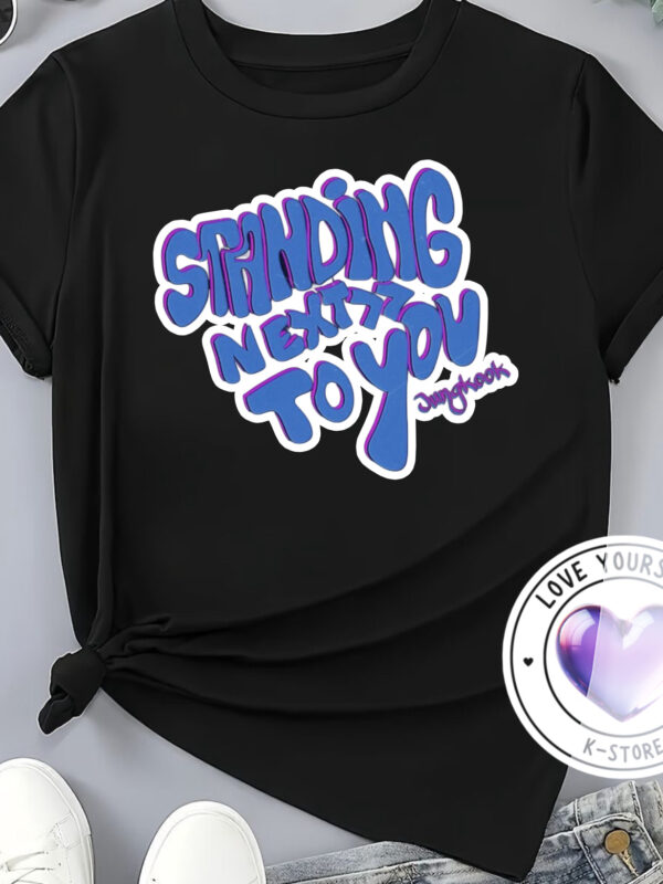 Polera Negra Jung Kook Standing net to you