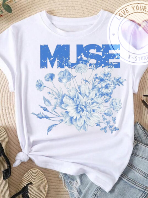 POLERA JIMIN DISCO BLANCA FLOR ESMERALDO