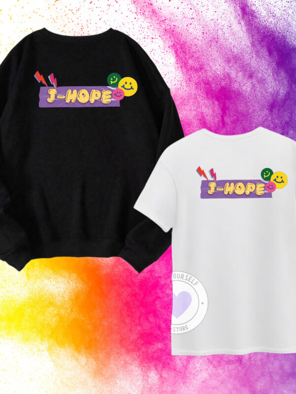 JH AMBOS POLERON NEGRO SG SC POLERA BLANCA JHOPE