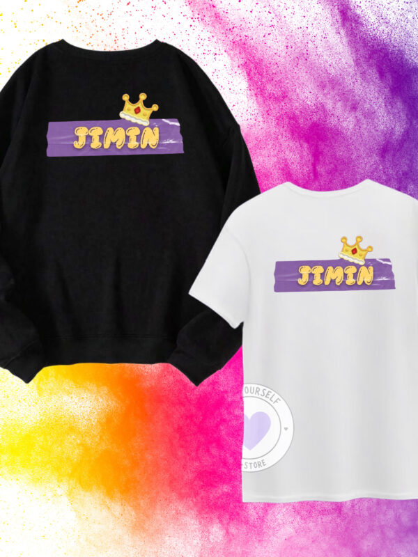 JIMIN AMBOS POLERON NEGRO SG SC POLERA BLANCA