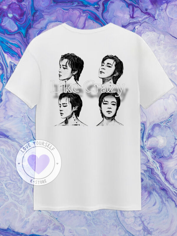 JIMIN POLERA BLANCA LIKE CRAZY