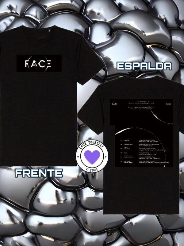 JIMIN POLERA NEGRA FACE FRENTE ESALDA