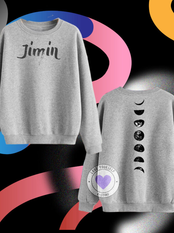 JIMIN POLERON CLASICO GRIS LUNAS