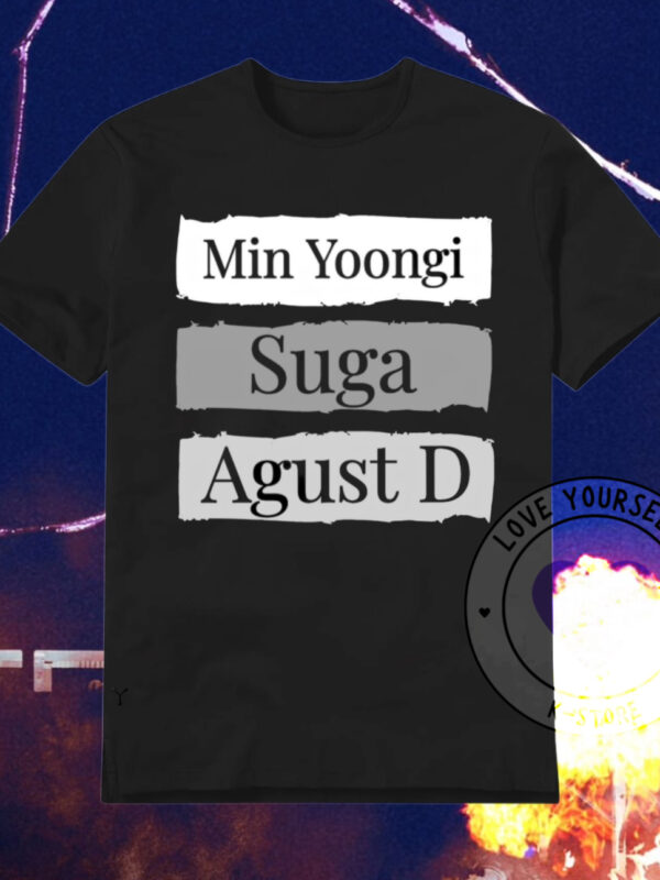 SUGA MIN YONGI PALABRAS POLERA NEGRA