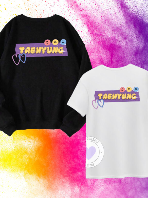 V AMBOS TAEHYUNG POLERON NEGRO SG SC Y POLERA BLANCA