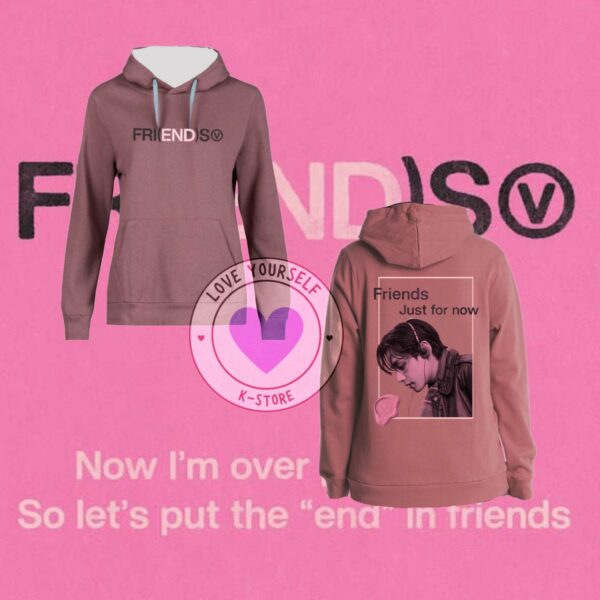 V POLERON FRIENDS CUADRO ROSADO CG SC