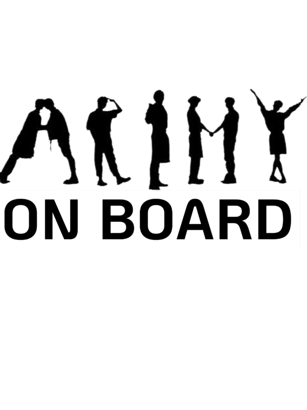 ARMY ON BOARD INTEGRANTE CONTORNO BLANCO