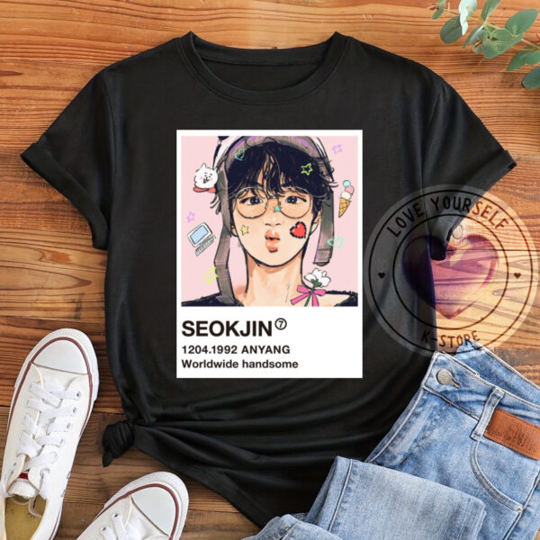 JIN CARICATURA JIN POLERA NEGRA