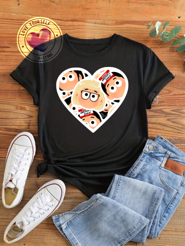 RM CORAZON CARAS BRAIN POLERA NEGRA