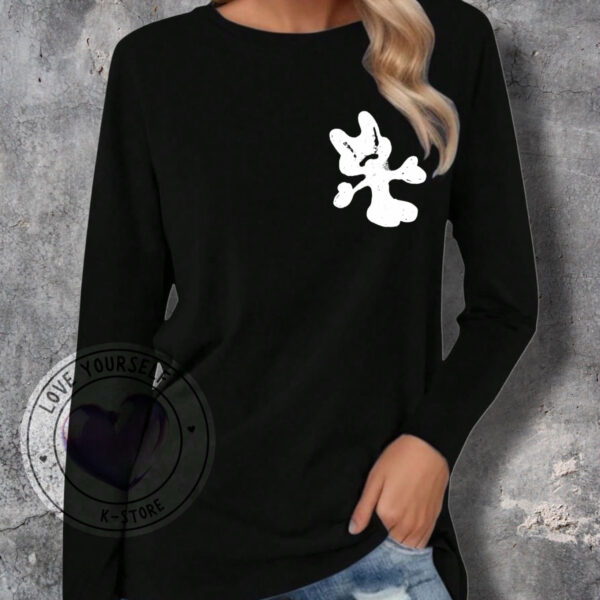 RM NUEVO LOGO POLERA MANGA LARGA NEGRA