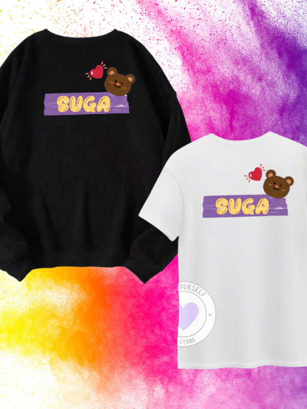 SUGA AMBOS POLERON NEGRO SG SC POLERA BLANCA SUGA