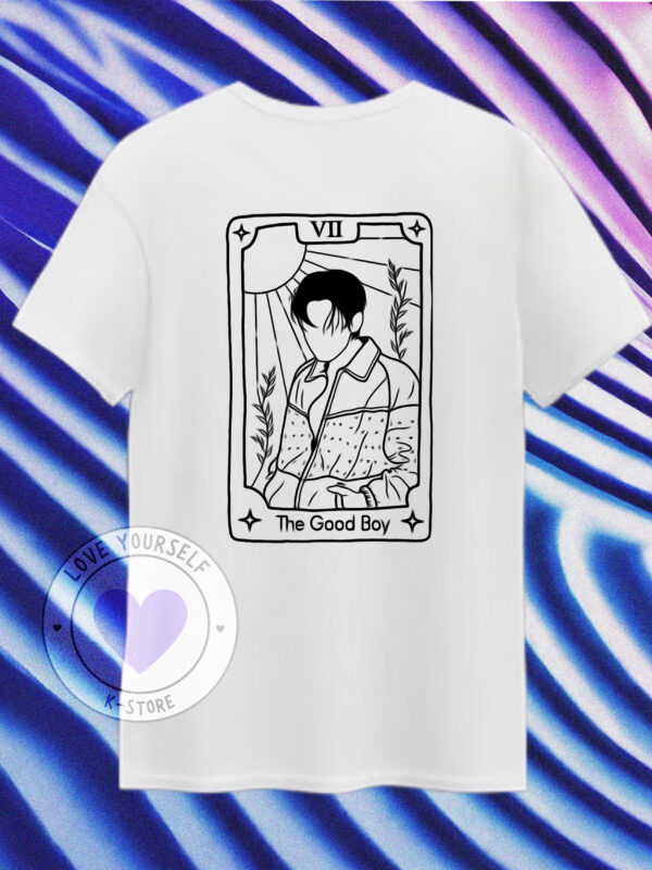 V CARICATURA GRANDE POLERA BLANCA