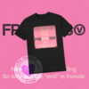 V FRIEND CUADRO ROSADO POLERA NEGRA