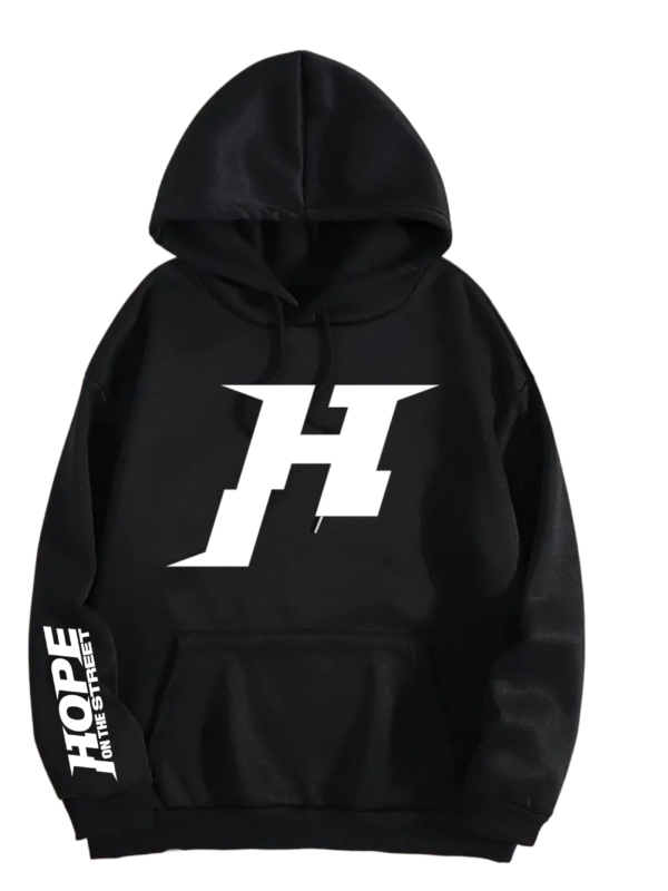 POLERON NEGRO CON GORRO JHOPE H