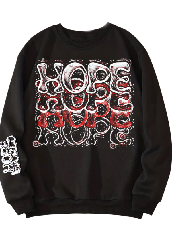 POLERON NEGRO CON GORRO JHOPE HOPE