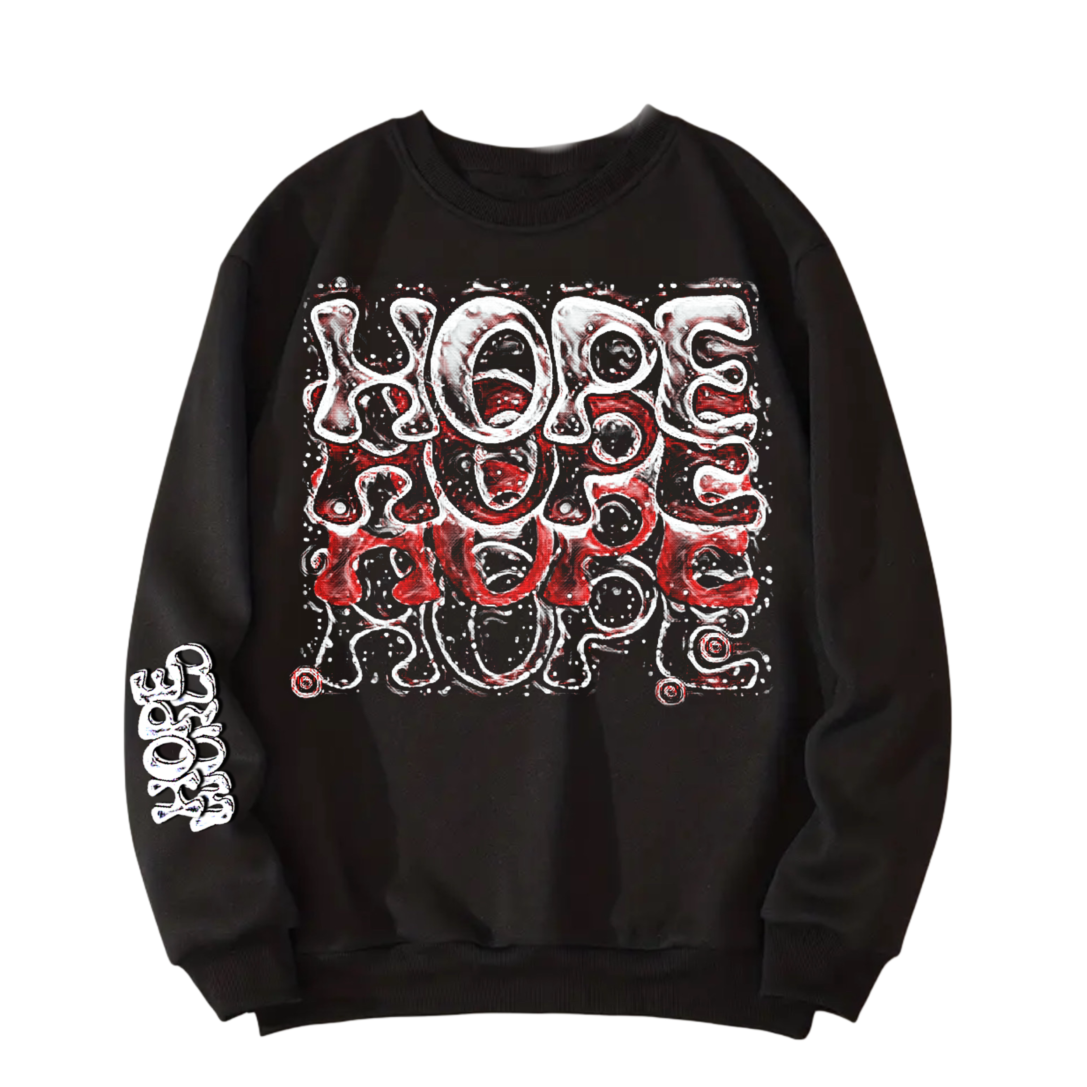 POLERON NEGRO CON GORRO JHOPE HOPE