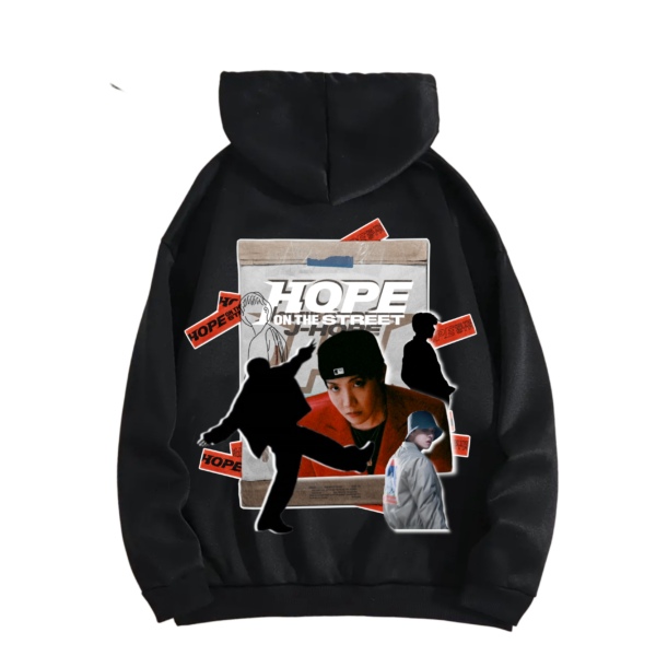 POLERON NEGRO CON GORRO JHOPE ON THE STREET