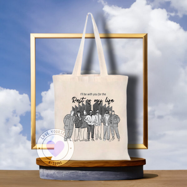 TOTE BAG BTS EJERCITO CARICUTARURAS BEIGE