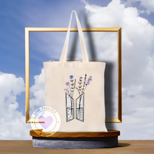 TOTE BAG BTS FLORERO BEIGE