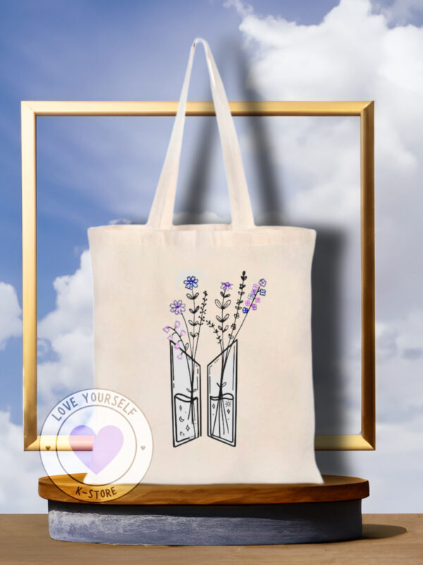 TOTE BAG BTS FLORERO BEIGE