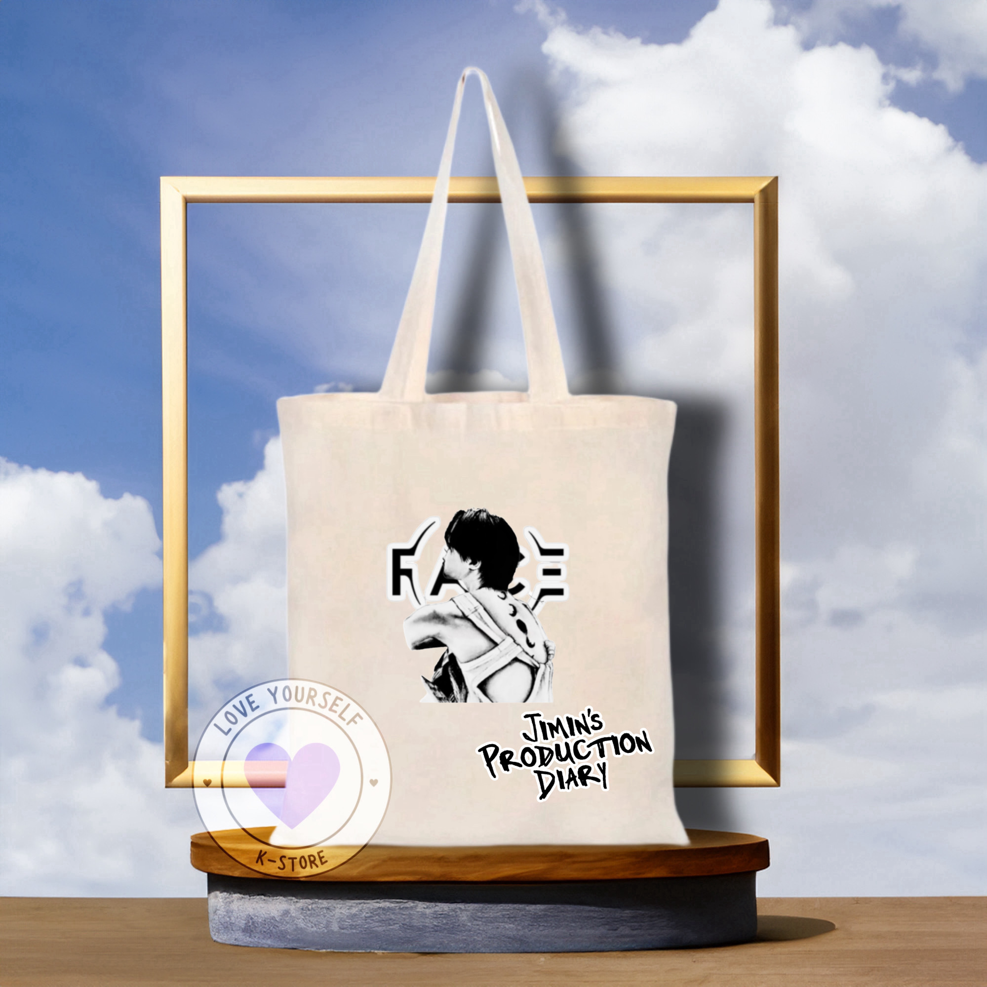 TOTE BAG FACE JIMIN BEIGE