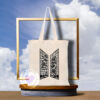 TOTE BAG LOGO BTS BEIGE