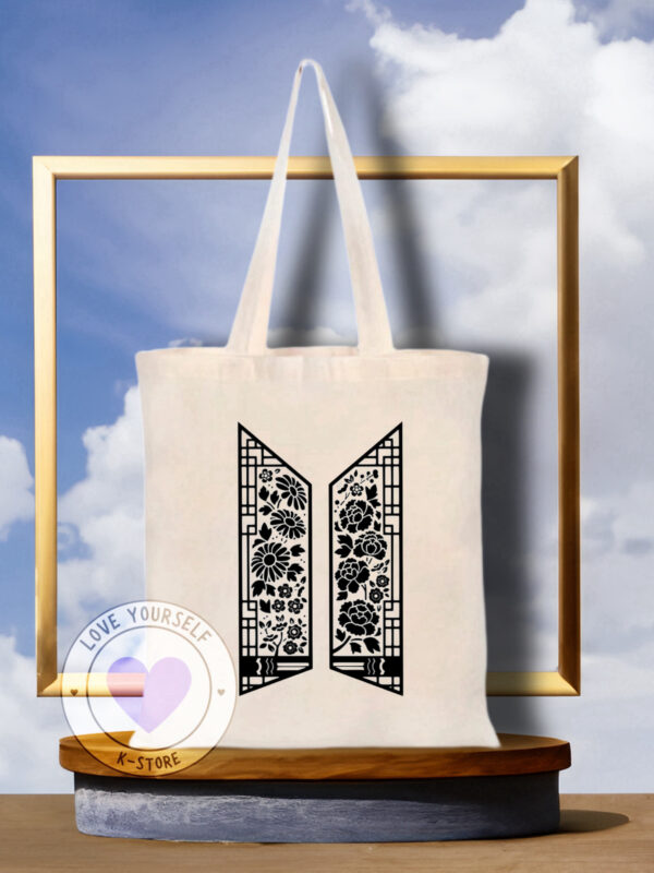 TOTE BAG LOGO BTS BEIGE