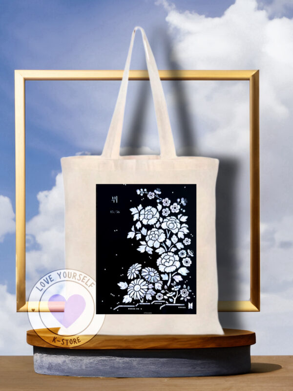 TOTE BAG SUGA FLORES BLANCAS BEIGE