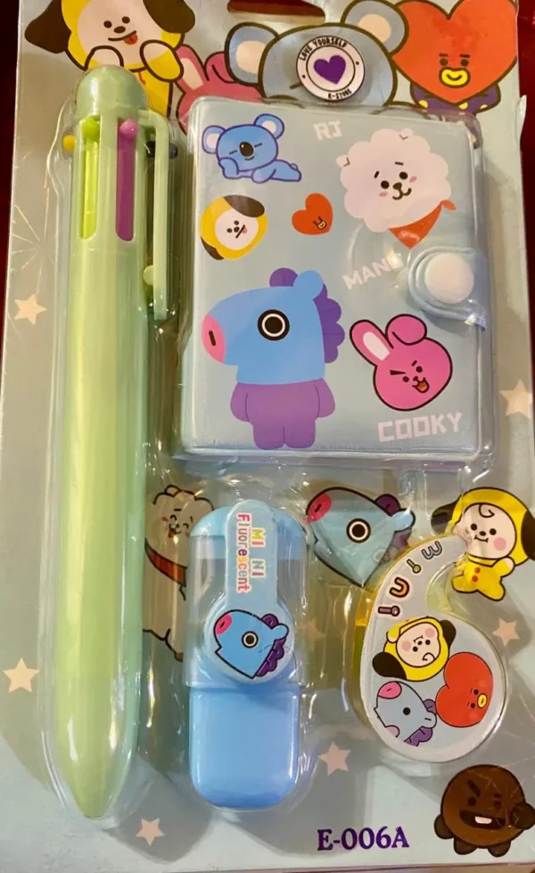 SET LAPIZ DESTACADOR CORRECTOR Y BLOCK DE NOTAS-5900