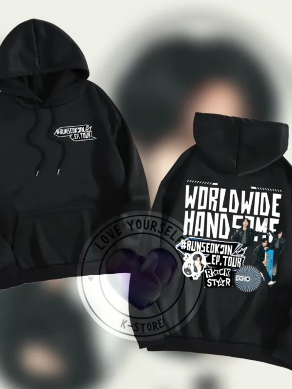 POLERON NEGRO GORRO JIN RUN