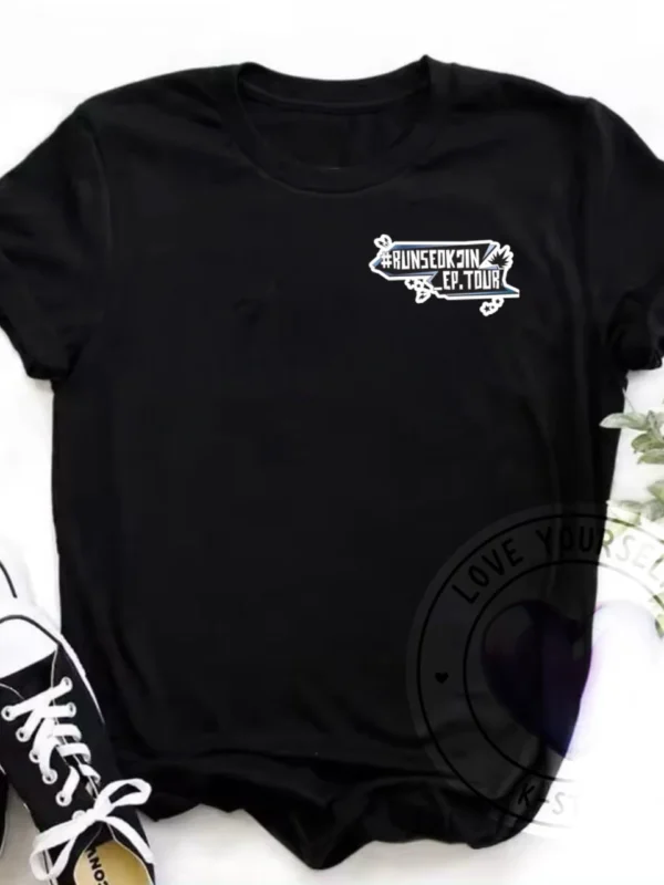 POLERA NEGRA JIN LOGO RUN