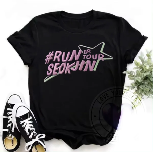 POLERA NEGRA JIN RUN ESTRELLA